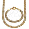 Collar y Pulsera 06.145.0001 Oro Laminado, Pulido, Tono Dorado