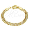 Pulsera Básica 03.145.0009.08 Oro Laminado, Pulido, Tono Dorado (08 MM Thickness, 8 Inches Length)