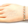 Pulsera Elegante 03.145.0013.08 Oro Laminado, Diseño de Mariposa, Pulido, Tono Dorado (06 MM Thickness, 8 Inches Length)