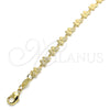 Pulsera Elegante 03.145.0013.08 Oro Laminado, Diseño de Mariposa, Pulido, Tono Dorado (06 MM Thickness, 8 Inches Length)