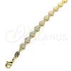 Pulsera Elegante 03.145.0014.06 Oro Laminado, Diseño de Corazón, Pulido, Tono Dorado (06 MM Thickness, 6 Inches Length)