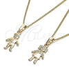 Collares con Dije 04.213.0195.20 Oro Laminado, Diseño de Niñita Pequeña, Pulido, Tono Dorado (01 MM Thickness, 20 Inches Length)