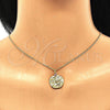 Collares con Dije 04.341.0063.20 Oro Laminado, Diseño de Serpiente y Estrella, con Micro Pave Multicolor, Pulido, Tono Dorado (Grosor 02 MM, 20 Pulgadas de Largo)