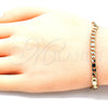 Pulsera Básica 04.319.0004.08 Oro Laminado, Diseño de Figaro, Pulido, Tono Dorado (04 MM Thickness, 8 Inches Length)