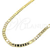 Gargantilla Basica 04.319.0004.16 Oro Laminado, Diseño de Figaro, Pulido, Tono Dorado (04 MM Thickness, 16 Inches Length)