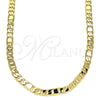 Gargantilla Basica 04.319.0004.18 Oro Laminado, Diseño de Figaro, Pulido, Tono Dorado (04 MM Thickness, 18 Inches Length)