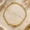 Pulsera Elegante 03.32.0275.08 Oro Laminado, Diseño de Elefante y Figaro, Pulido, Tono Dorado