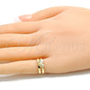 Anillo del Pie 01.233.0026 Oro Laminado, Diseño de Corazón, Pulido, Tono Dorado (One size fits all)