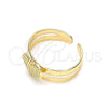 Anillo del Pie 01.233.0026 Oro Laminado, Diseño de Corazón, Pulido, Tono Dorado (One size fits all)