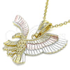 Dije Elegante 05.351.0119 Oro Laminado, Diseño de Águila, Pulido, Tres Tonos