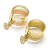Anillo Multi Piedra 01.253.0033.1.09 Oro Laminado, Diseño de Semanario y Ojo Griego, con Blanca Zirconia Cubica, Diamantado, Tono Dorado (Size 9)
