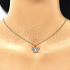 Juego de Arete y Dije de Adulto 10.284.0012.1 Oro Laminado, Diseño de Mariposa, con Granate Micro Pave, Pulido, Tono Dorado