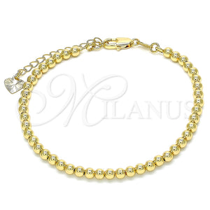 Pulsera Elegante 03.93.0015.08 Oro Laminado, Pulido, Tono Dorado (04 MM Thickness, 8 Inches Length)