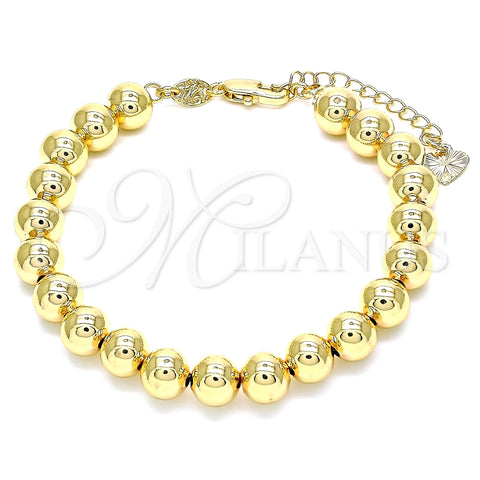 Pulsera Elegante 03.93.0016.08 Oro Laminado, Pulido, Tono Dorado (08 MM Thickness, 8 Inches Length)