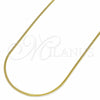 Gargantilla Basica 04.09.0178.16 Oro Laminado, Diseño de Miami Cubana, Pulido, Tono Dorado (16 Inches Length)