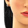 Arete Dormilona 02.156.0424.2 Oro Laminado, con Rubi Micro Pave, Pulido, Tono Dorado