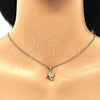 Juego de Arete y Dije de Adulto 10.199.0152.1 Oro Laminado, Diseño de Libélula, con Granate Zirconia Cubica and Blanca Micro Pave, Pulido, Tono Dorado