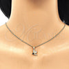 Juego de Arete y Dije de Adulto 10.199.0152.3 Oro Laminado, Diseño de Libélula, con Negro Zirconia Cubica and Blanca Micro Pave, Pulido, Tono Dorado