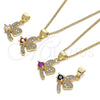 Collares con Dije 04.199.0035.3.20 Oro Laminado, Diseño de Libélula, con Zirconia Cubica Negro y Micro Pave Blanca, Pulido, Tono Dorado (Grosor 02 MM, 20 Pulgadas de Largo)