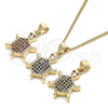 Collares con Dije 04.156.0298.20 Oro Laminado, Diseño de Tortuga, con Granate Micro Pave, Pulido, Tono Dorado (02 MM Thickness, 20 Inches Length)