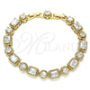 Pulsera Tennis 03.283.0022.08 Oro Laminado, con Blanca Zirconia Cubica, Pulido, Tono Dorado (08 MM Thickness, 8 Inches Length)