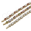 Pulsera Tennis 03.283.0022.08 Oro Laminado, con Blanca Zirconia Cubica, Pulido, Tono Dorado (08 MM Thickness, 8 Inches Length)