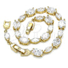 Pulsera Tennis 03.283.0023.08 Oro Laminado, con Blanca Zirconia Cubica, Pulido, Tono Dorado (06 MM Thickness, 8 Inches Length)