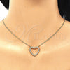 Collares con Dije 04.156.0301.2.20 Oro Laminado, Diseño de Corazón, con Granate Micro Pave, Pulido, Tono Dorado (02 MM Thickness, 20 Inches Length)