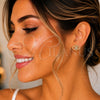 Arete Dormilona 02.156.0440.2 Oro Laminado, con Multicolor Micro Pave, Pulido, Tono Dorado
