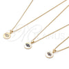 Collares con Dije 04.156.0306.20 Oro Laminado, con Blanca Micro Pave, Pulido, Tono Dorado (02 MM Thickness, 20 Inches Length)