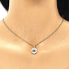 Collares con Dije 04.156.0306.2.20 Oro Laminado, con Multicolor Micro Pave, Pulido, Tono Dorado (02 MM Thickness, 20 Inches Length)