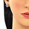Arete Dormilona 02.156.0447.1 Oro Laminado, Diseño de Ãrbol, con Multicolor Micro Pave, Pulido, Tono Dorado