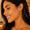 Arete Dormilona 02.156.0457.1 Oro Laminado, Diseño de Corazón, con Rubi Micro Pave, Pulido, Tono Dorado