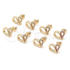 Arete Dormilona 02.156.0457.2 Oro Laminado, Diseño de Corazón, con Granate Micro Pave, Pulido, Tono Dorado