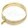 Aro Semanario 07.253.0007.06 Oro Laminado, Diseño de Mano de Dios, con Blanca Zirconia Cubica, Diamantado, Tres Tonos (02 MM Thickness, Size 6 (2.75 Diameter))