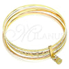 Aro Semanario 07.253.0009.06 Oro Laminado, Diseño de Búho, con Cristal Granate, Diamantado, Tres Tonos (Grosor 02 MM, Talla 6 (2,75 de Diámetro))