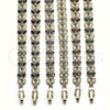 Pulsera Tennis 03.283.0030.1.08 Oro Laminado, Diseño de Oja, con Granate and Blanca Zirconia Cubica, Pulido, Tono Dorado (09 MM Thickness, 8 Inches Length)