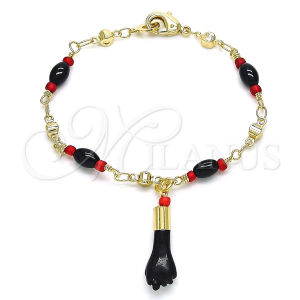 Pulsera de Dije 03.213.0096.06 Oro Laminado, Pulido, Tono Dorado (05 MM Thickness, 6 Inches Length)
