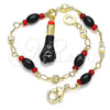 Pulsera de Dije 03.213.0096.07 Oro Laminado, Pulido, Tono Dorado (05 MM Thickness, 7 Inches Length)