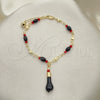 Pulsera de Dije 03.213.0096.07 Oro Laminado, Pulido, Tono Dorado (05 MM Thickness, 7 Inches Length)