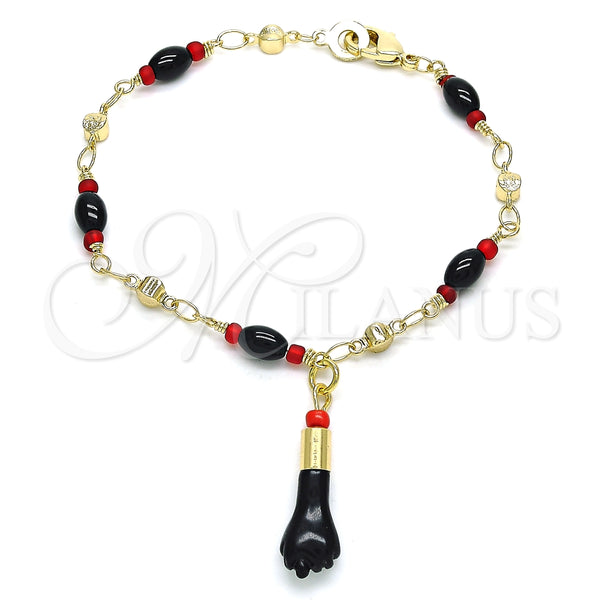 Pulsera de Dije 03.213.0096.07 Oro Laminado, Pulido, Tono Dorado (05 MM Thickness, 7 Inches Length)