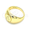 Anillo Infantil 01.185.0016.03 Oro Laminado, Pulido, Tono Dorado (Size 3)