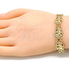 Pulsera Elegante 03.351.0043.1.08 Oro Laminado, Diseño de Elefante, Pulido, Tono Dorado (12 MM Thickness, 8 Inches Length)