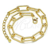 Pulsera Básica 04.63.1405.08 Oro Laminado, Diseño de Paperclip, Pulido, Tono Dorado (08 MM Thickness, 8 Inches Length)
