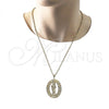 Dije Religioso 05.253.0098 Oro Laminado, Diseño de San Judas y Ojo Griego, Pulido, Tono Dorado