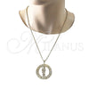 Dije Religioso 05.253.0099 Oro Laminado, Diseño de San Judas y Ojo Griego, Pulido, Tono Dorado