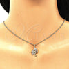 Collares con Dije 04.342.0020.20 Oro Laminado, Diseño de Ãrbol, con Blanca Micro Pave, Pulido, Tono Dorado (02 MM Thickness, 20 Inches Length)