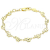 Pulsera Elegante 03.326.0013.07 Oro Laminado, Diseño de Elefante, Pulido, Tono Dorado (06 MM Thickness, 7 Inches Length)