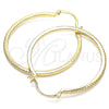 Argolla Mediana 02.156.0461.40 Oro Laminado, con Blanca Micro Pave, Pulido, Tono Dorado