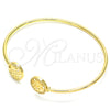 Aro Individual 07.156.0066 Oro Laminado, Diseño de Ãrbol, con Blanca Micro Pave, Pulido, Tono Dorado (02 MM Thickness, One size fits all)